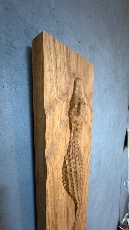 Krokodil Holz Wandbild - Simon CNC Factory